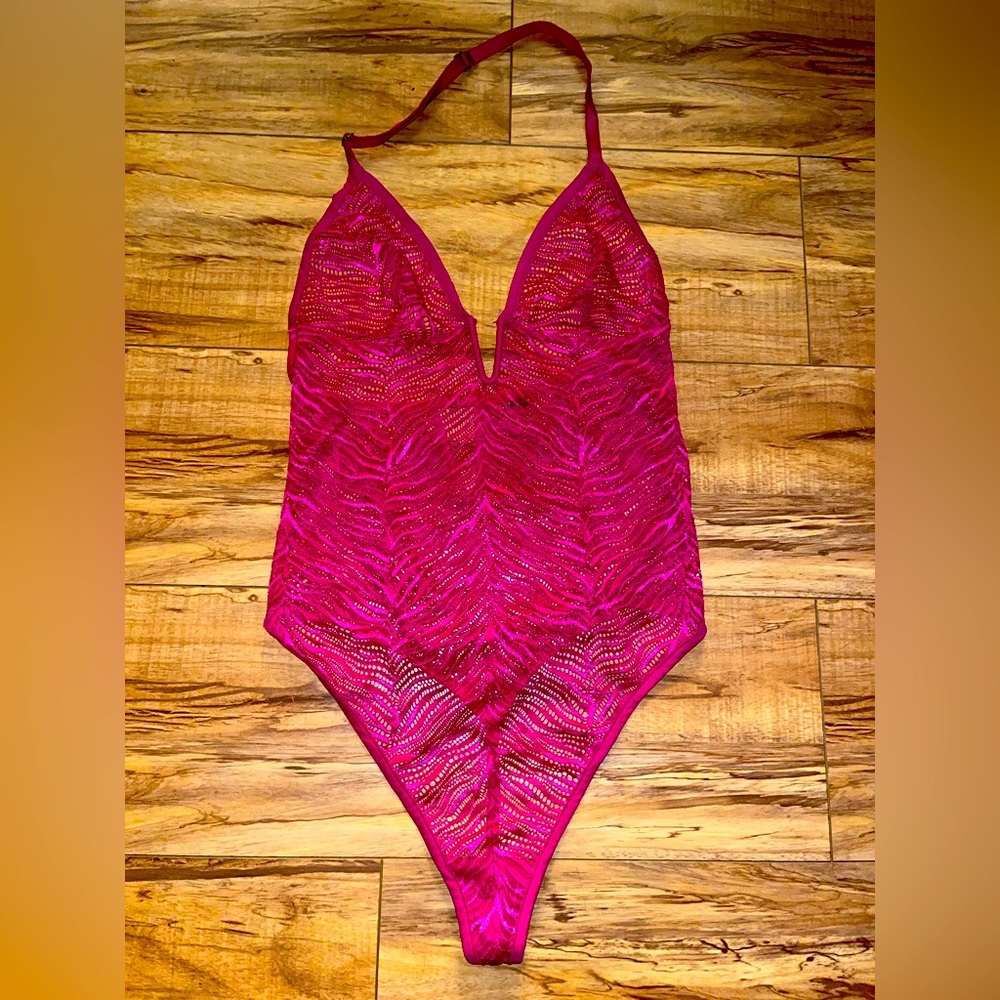 Victoria’s Secret Zebra Mesh Bodysuit